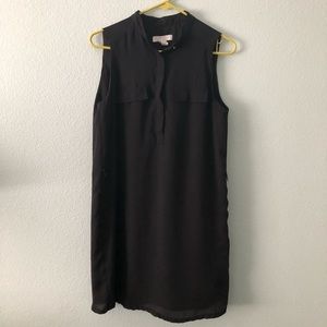 Forever 21 Black A Line button up Dress M